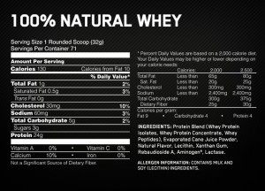 Natural 100% Whey Gold Standard
