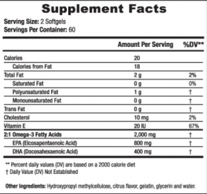 Citrus Flavored EPA/DHA Fish Oil